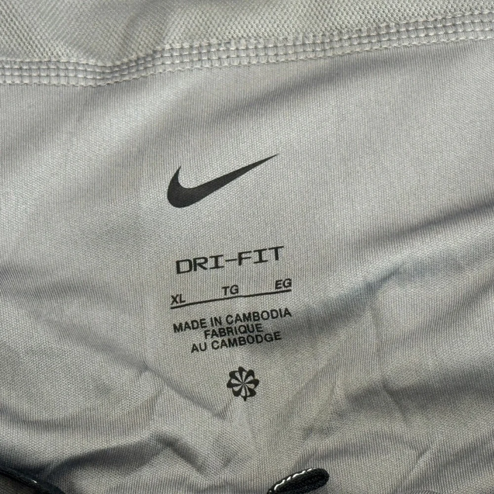 Nike Womens XL Dri-FIT Running Shorts Gray Athletic Gym‎ Zipper Pocket